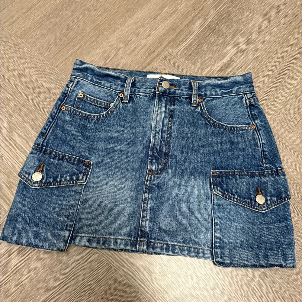 The 90s Cargo Mini Denim Skirt
